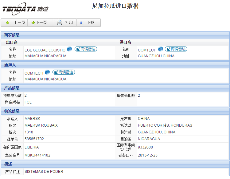 海关数据,进出口数据,进口数据,EVO视讯 EVO真人,贸易,尼加拉瓜